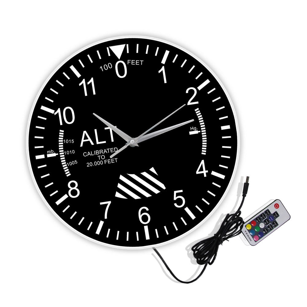 Klassische runde Wanduhr mit Höhenmesser