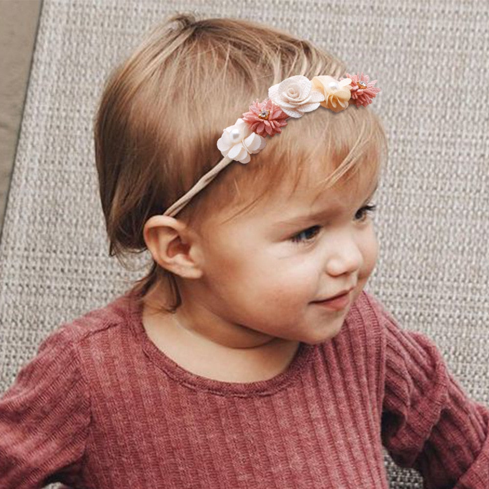 Baby Mädchen Stirnband Nettes Baby elastisches Haarband Neugeborenen Kopf Blume, Kleinkind Stirnband, Kopfbedeckung Kinder Zubehör
