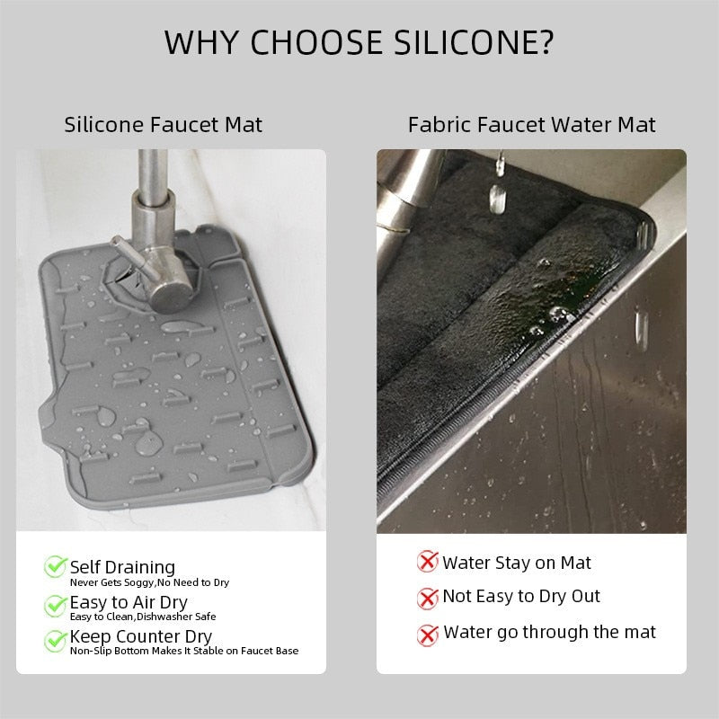Spülbecken-Abtropfmatte, Saugmatte Silikon für Waschbecken