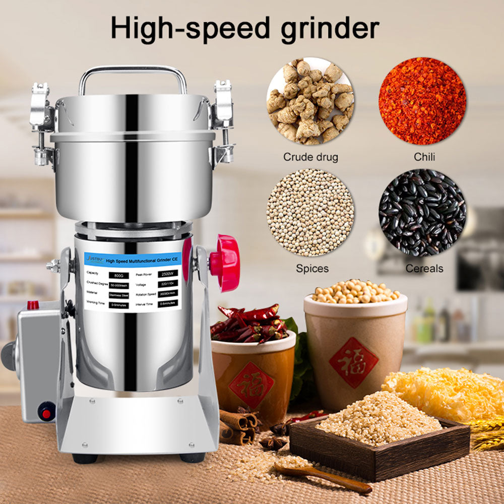 Leistungsstarke Kräutermühle, 220V EU/UK Stecker Gute Qualität Trockenfutter Kräuter, Kaffeemühle, Gewürze Mühle