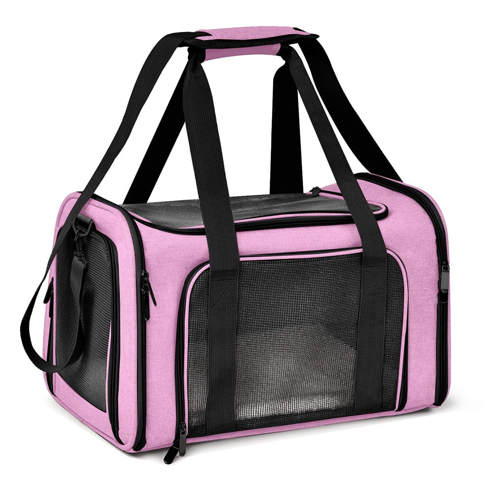 Hundetragetasche Weiche Seitenrucksack, wasserdicht, Sicherheitsleine, Transportbox für kleine Hunde