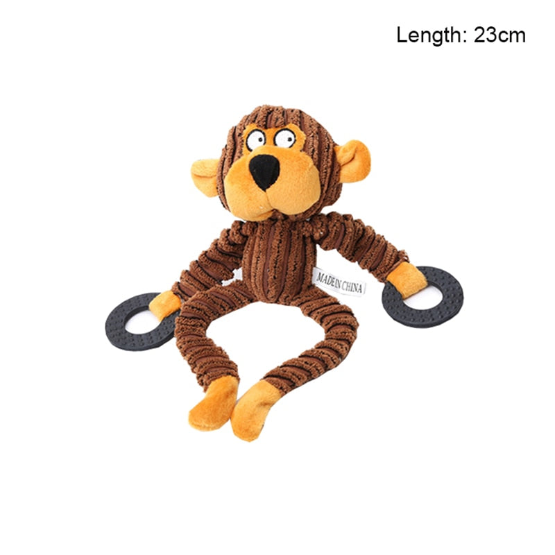Fun Pet Toy Eselform Cord Kauspielzeug für Hunde Welpen Quietscher quietschende Plüschknochen Backenzahn, Hundespielzeug, Haustiertraining & Hundezubehör