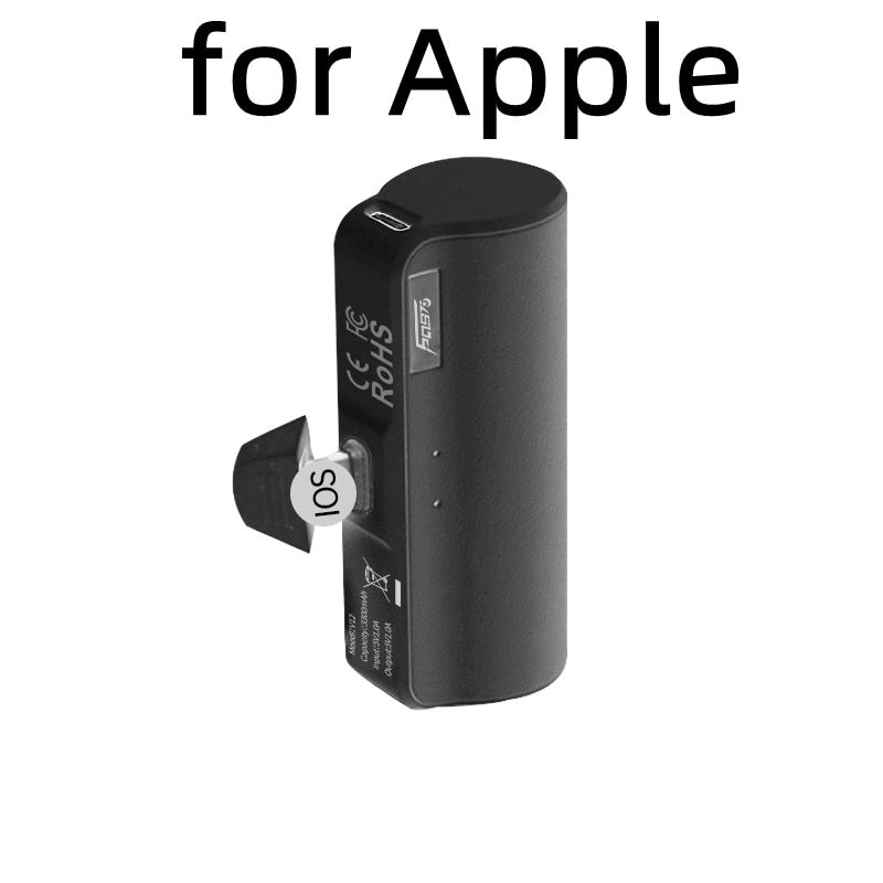 Mini Power Bank 5000mAh, Tragbares Powerbank für Apple & Android Handys