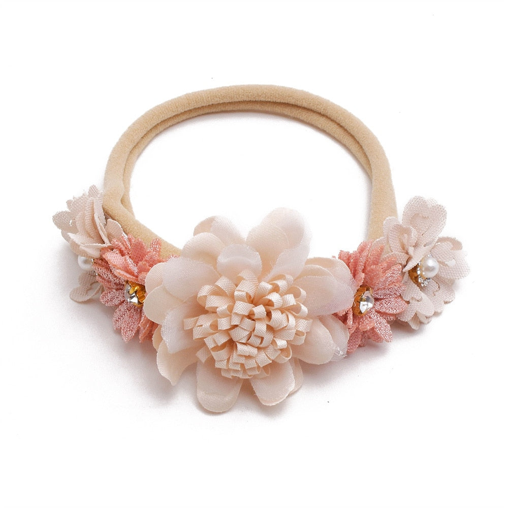 Baby Mädchen Stirnband Nettes Baby elastisches Haarband Neugeborenen Kopf Blume, Kleinkind Stirnband, Kopfbedeckung Kinder Zubehör