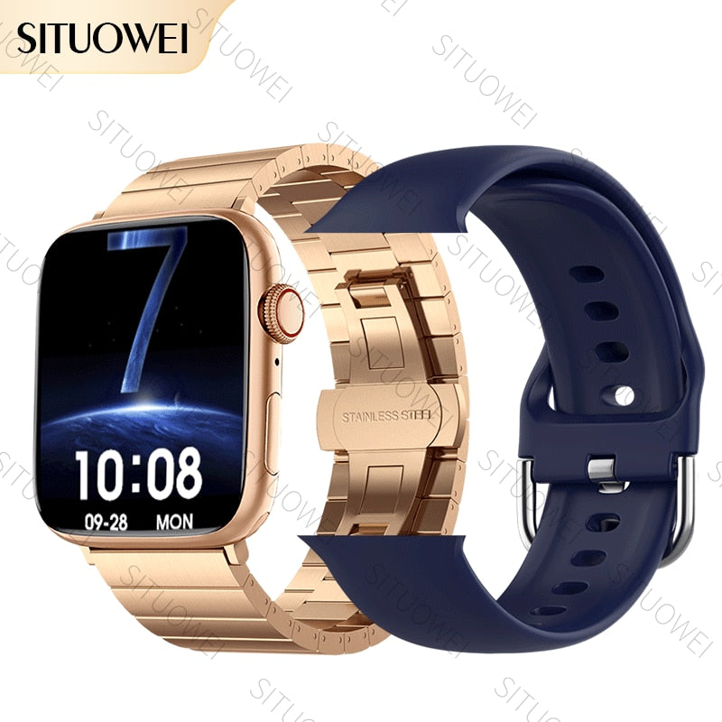 2022 NFC Smart Watch Männer Frauen Smartwatch Tür Zugang Unlock benutzerdefinierte Watch Face, Bluetooth Call Wireless Charging Fitness-Armband