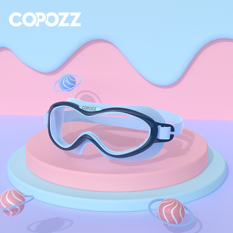 Kinder-Schwimmbrille, Anti-Beschlag, wasserdicht, für Kinder und Jugendliche, großer Rahmen, Schwimmbrille für Jungen und Mädchen, einteilige Schwimmbrille