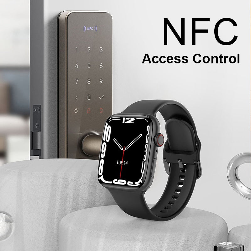 2022 NFC Smart Watch Männer Frauen Smartwatch Tür Zugang Unlock benutzerdefinierte Watch Face, Bluetooth Call Wireless Charging Fitness-Armband