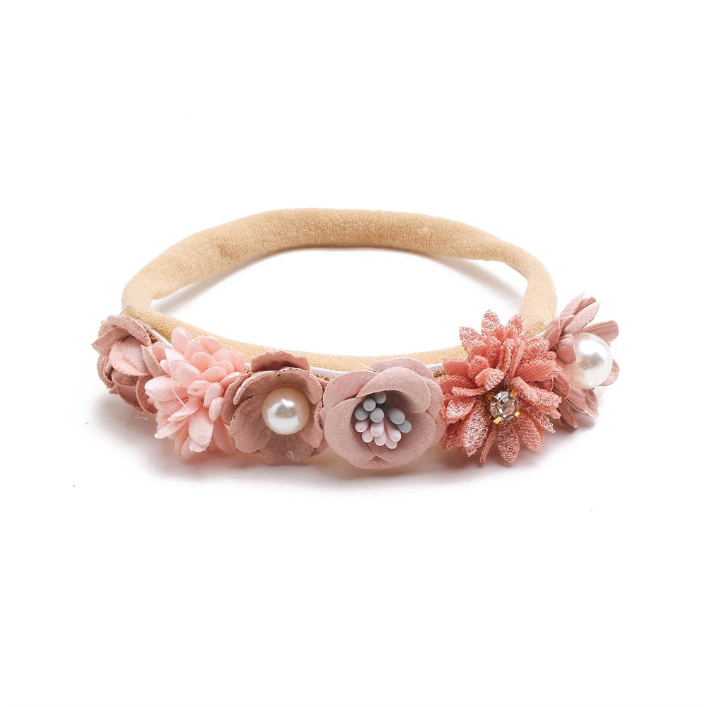Baby Mädchen Stirnband Nettes Baby elastisches Haarband Neugeborenen Kopf Blume, Kleinkind Stirnband, Kopfbedeckung Kinder Zubehör