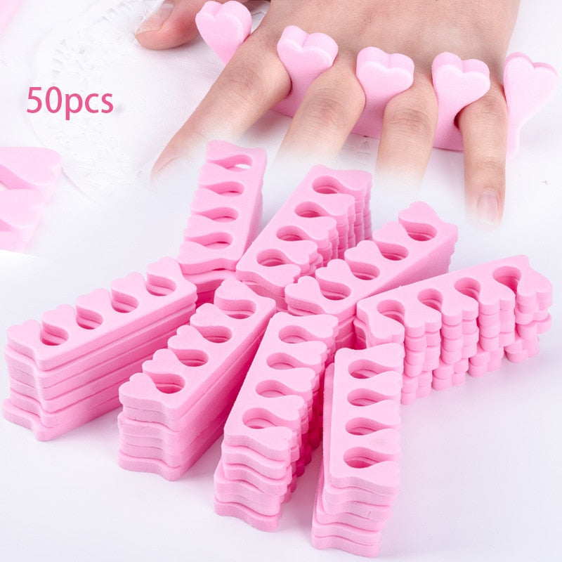 50pcs/Pack Nail Art Zehentrenner Füße Schwamm Finger Trenner Soft Gel