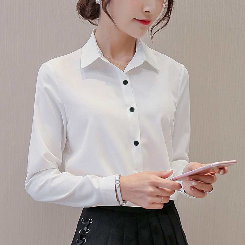 Damen Button Up langarm Hemd