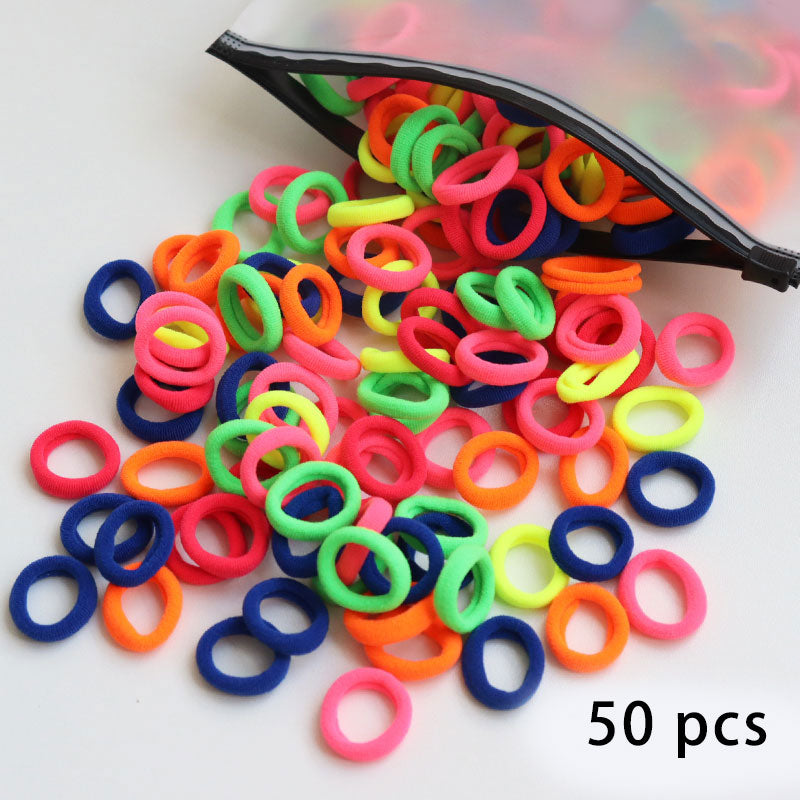 50/100pcs Kinder elastische Haarbänder, Baby Haar Zubehör