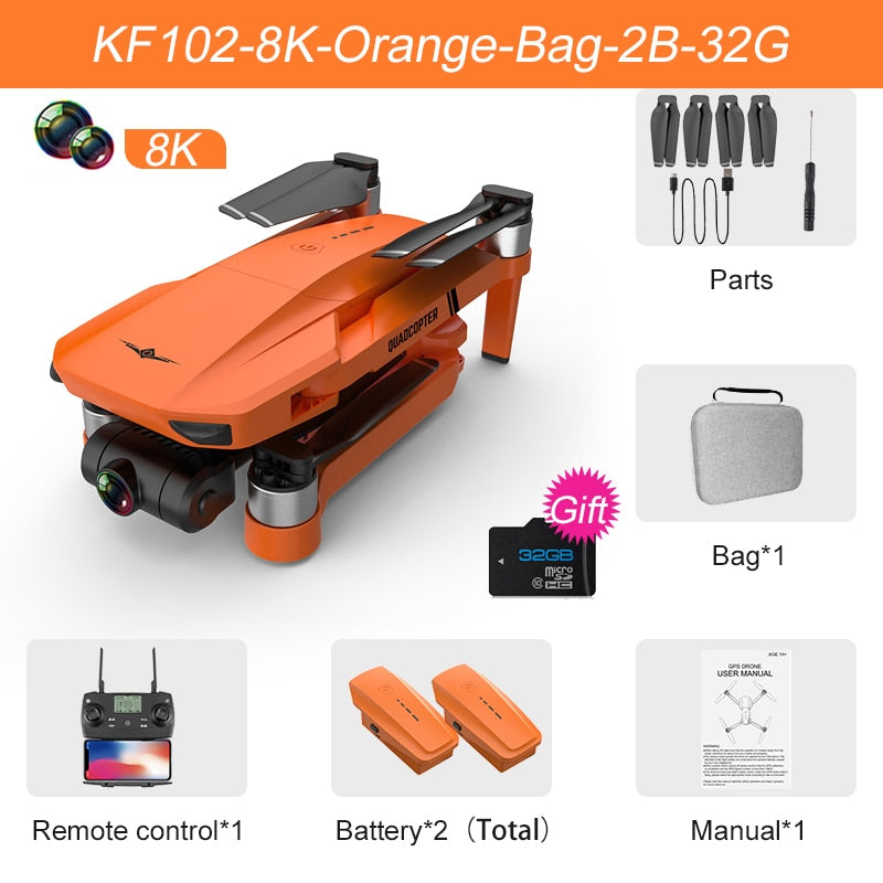 2022 Neue GPS Drohne 4k Profesional, 8K HD Kamera 2-Achsen Gimbal Anti-Shake Luftbildfotografie Brushless Faltbarer Quadcopter 1.2km