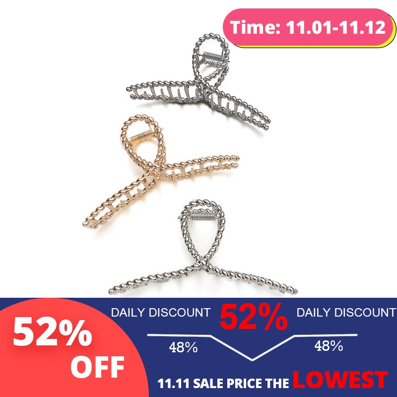 Frauen Geometrische Haarschmuck für Damen, Metall Haarspangen Mode