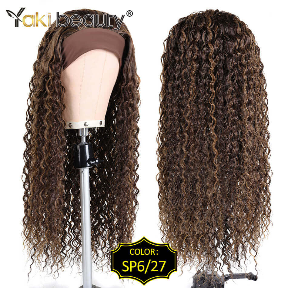 28 Zoll lange Afro Kinky Curly Stirnband Perücken, Synthetische Eis Stirnband Perücke für schwarze Frauen