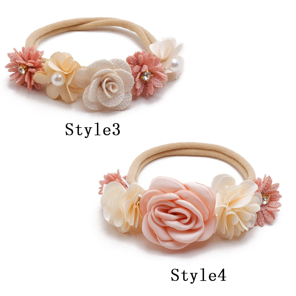 Baby Mädchen Stirnband Nettes Baby elastisches Haarband Neugeborenen Kopf Blume, Kleinkind Stirnband, Kopfbedeckung Kinder Zubehör