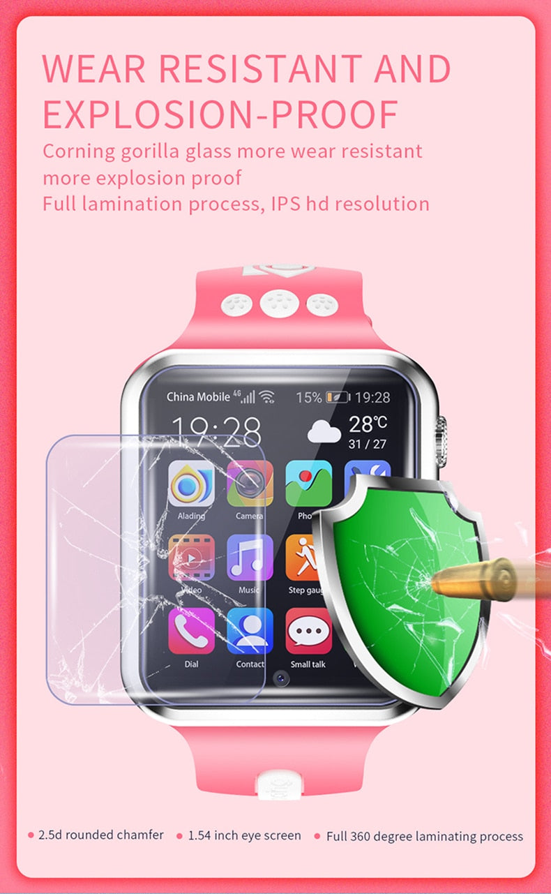 4G GPS Smartwatch für Kinder & Jungendliche, Wifi, Android 9.0