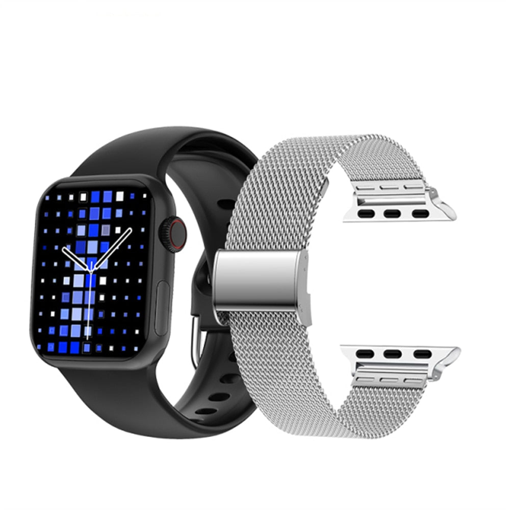 2022 1,9" Sport Smartwatch Männer Bluetooth Anruf Benutzerdefiniertes Zifferblatt NFC Frauen Fitness Smartwatch Pk DT7 W37 W27 Pro Smartwatch Serie 7