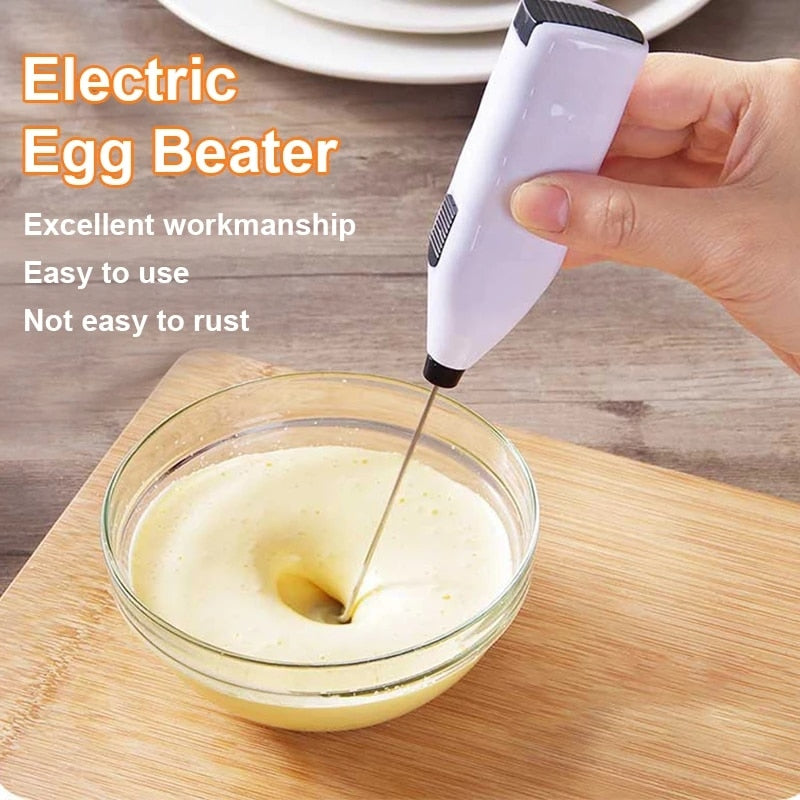 1 Stück Elektrischer Schneebesen, Kaffee Aufschäumen, Zauberstab Milch, Cappuccino Mixer-düse
