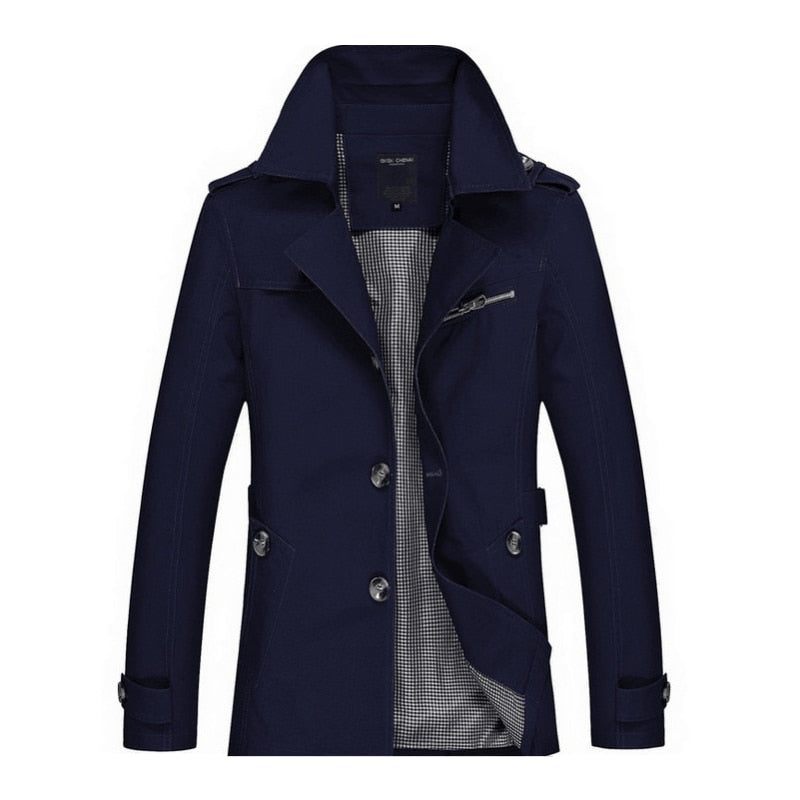 Herren Business Jacke, Lange Baumwolle Windjacke