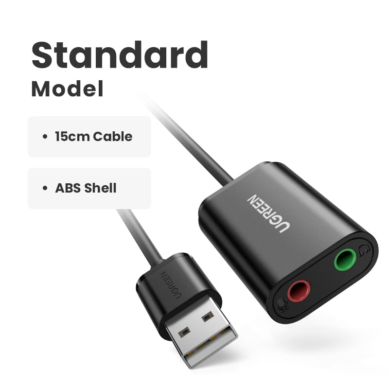 Soundkarte USB Audio Interface Externes 3,5 mm Mikrofon Audio, Adapter Soundkarte für PC Laptop PS4, PS5