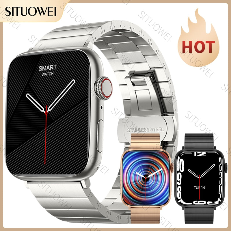 2022 NFC Smart Watch Männer Frauen Smartwatch Tür Zugang Unlock benutzerdefinierte Watch Face, Bluetooth Call Wireless Charging Fitness-Armband