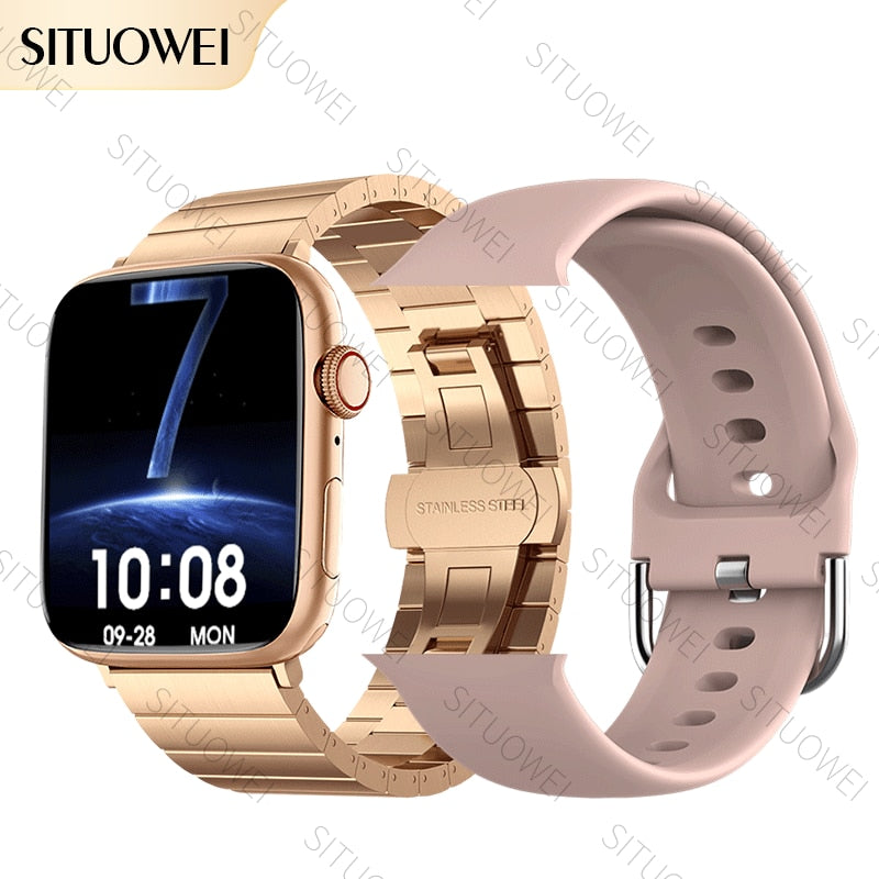 2022 NFC Smart Watch Männer Frauen Smartwatch Tür Zugang Unlock benutzerdefinierte Watch Face, Bluetooth Call Wireless Charging Fitness-Armband