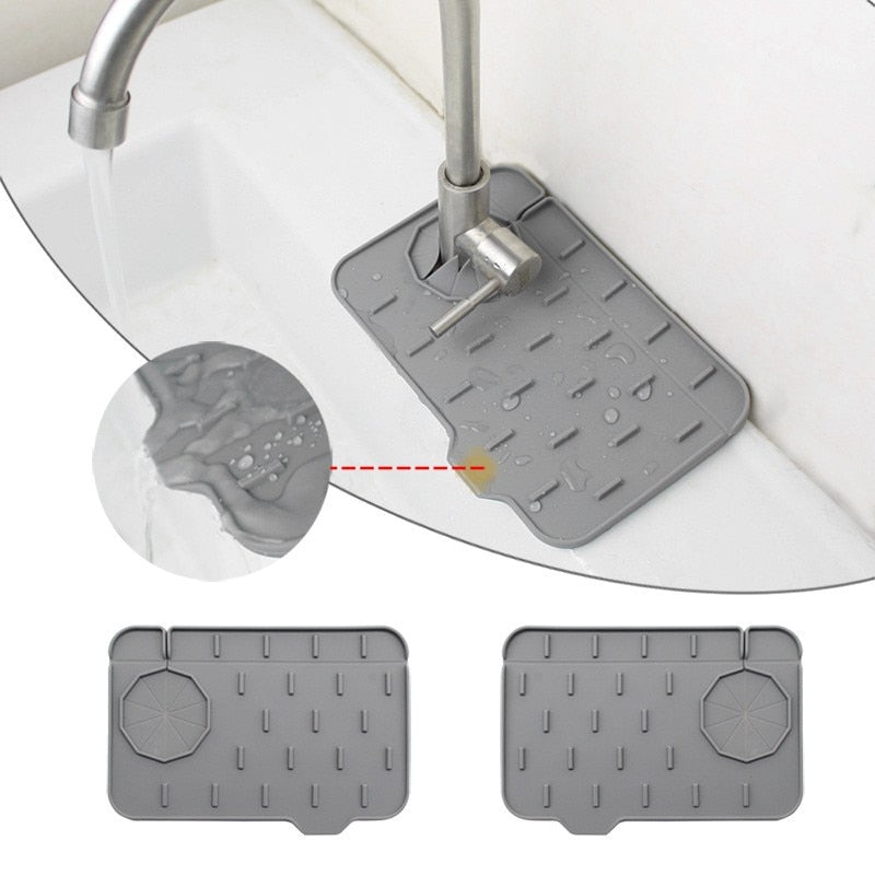 Spülbecken-Abtropfmatte, Saugmatte Silikon für Waschbecken