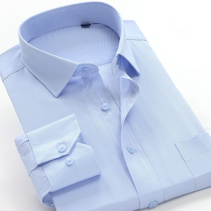 klassisches gestreiftes Herren Businesshemd, Markenkleidung für Gentleman