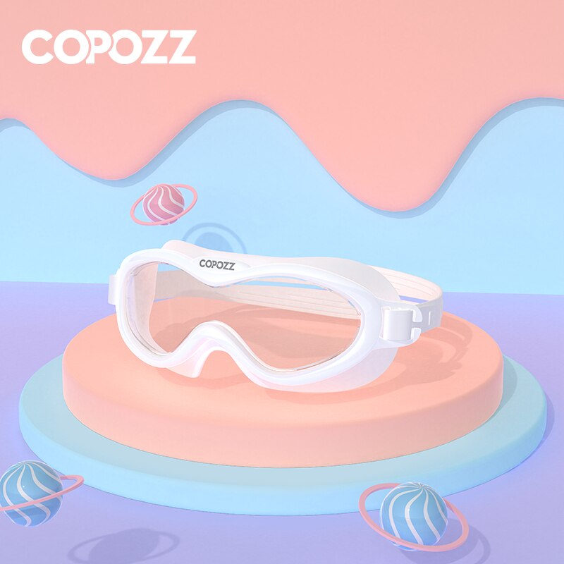 Kinder-Schwimmbrille, Anti-Beschlag, wasserdicht, für Kinder und Jugendliche, großer Rahmen, Schwimmbrille für Jungen und Mädchen, einteilige Schwimmbrille