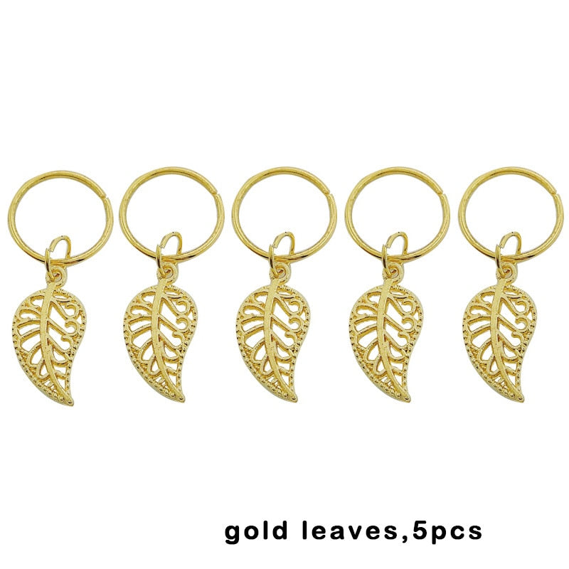50Pcs/lot Mix Color Charms Hair Braid Dread Dreadlock Beads Clips Cuffs Rings Jewelry Dreadlock Clasps Accessories Hair Rings