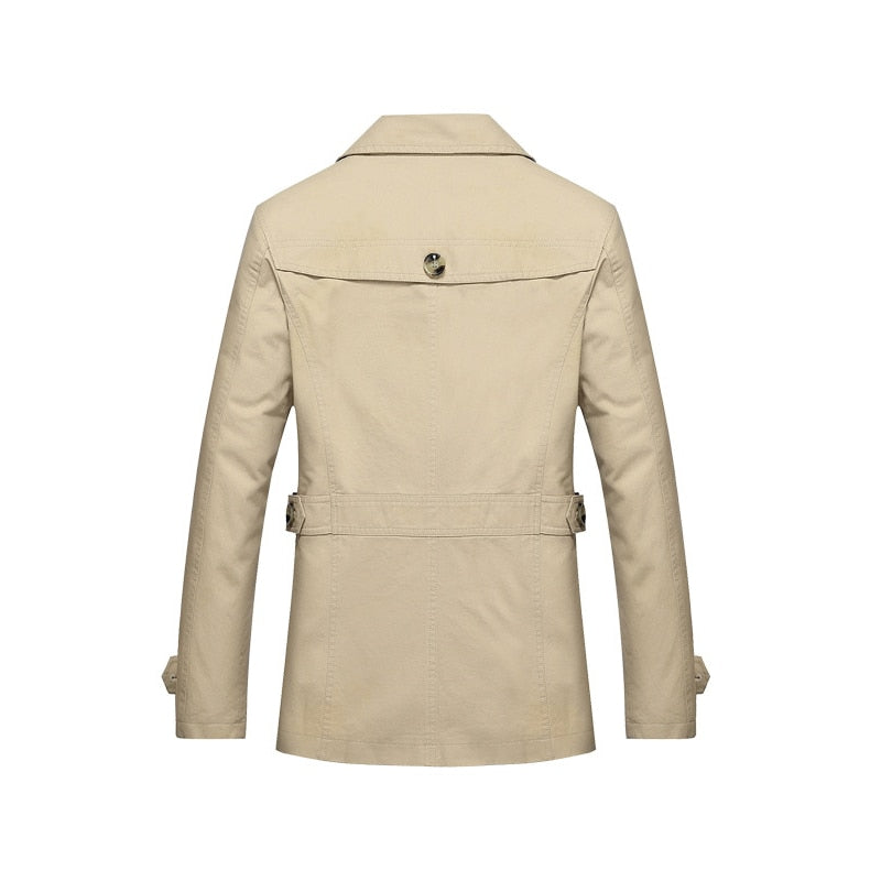 Herren Business Jacke, Lange Baumwolle Windjacke