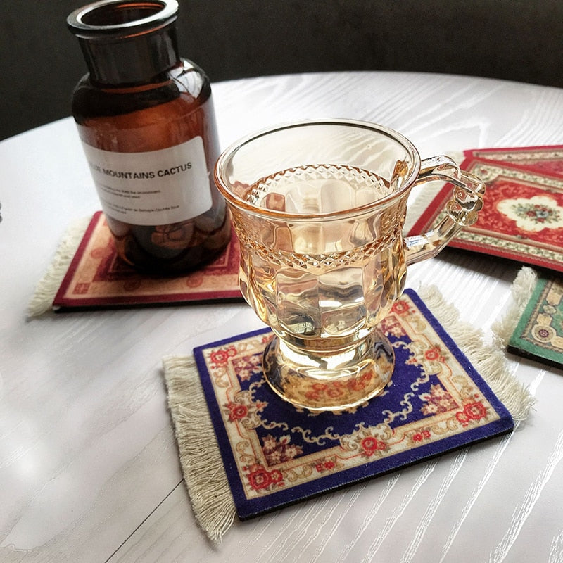 Handgefertigte böhmische Quaste Tischset, persische Retro rutschfeste Esstischmatte Küchenzubehör Dekoration Home Pad Untersetzer