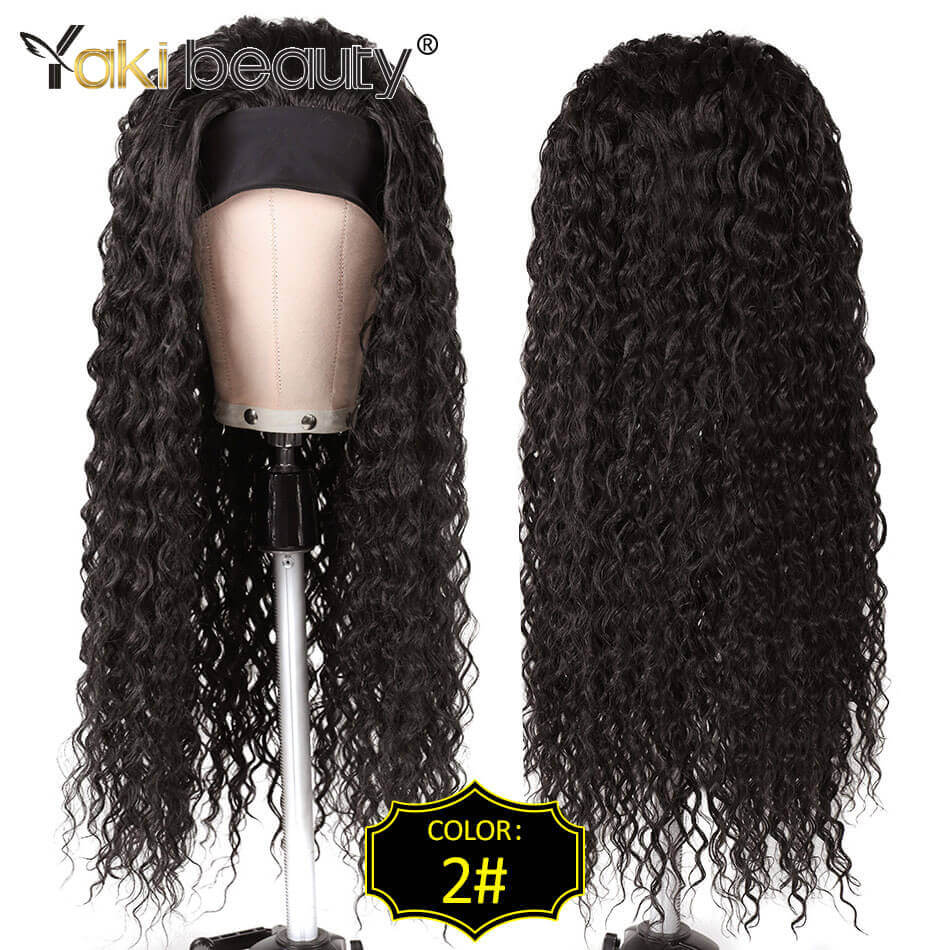 28 Zoll lange Afro Kinky Curly Stirnband Perücken, Synthetische Eis Stirnband Perücke für schwarze Frauen