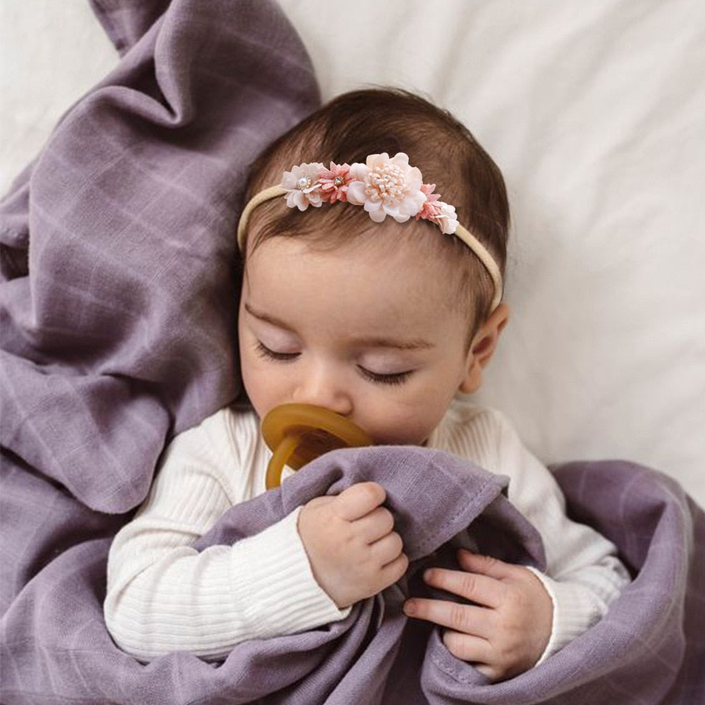 Baby Mädchen Stirnband Nettes Baby elastisches Haarband Neugeborenen Kopf Blume, Kleinkind Stirnband, Kopfbedeckung Kinder Zubehör