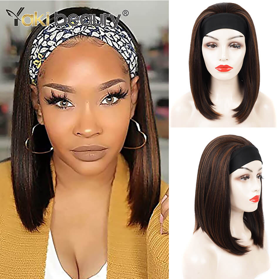 28 Zoll lange Afro Kinky Curly Stirnband Perücken, Synthetische Eis Stirnband Perücke für schwarze Frauen