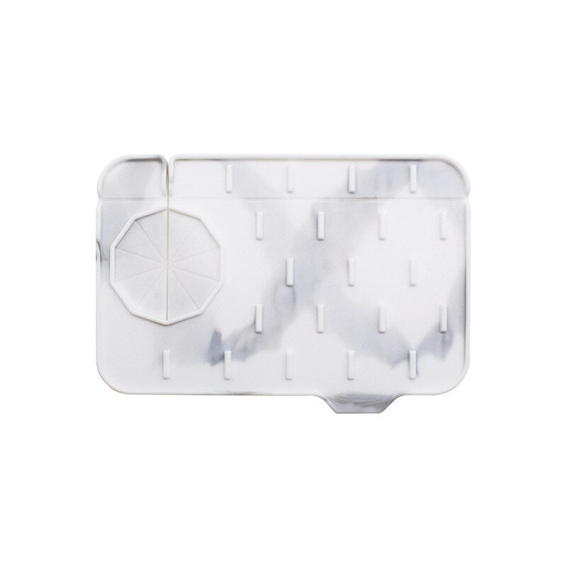 Küchen-Silikon-Wasserhahn-Matte, saugfähige Matte, Waschbecken-Spritzschutz, Ablaufkissen, doppelseitige Verwendung