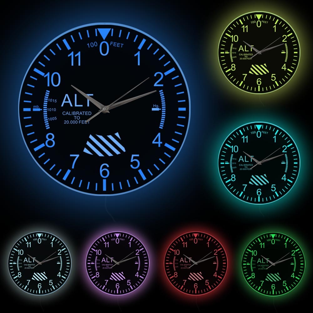 Klassische runde Wanduhr mit Höhenmesser
