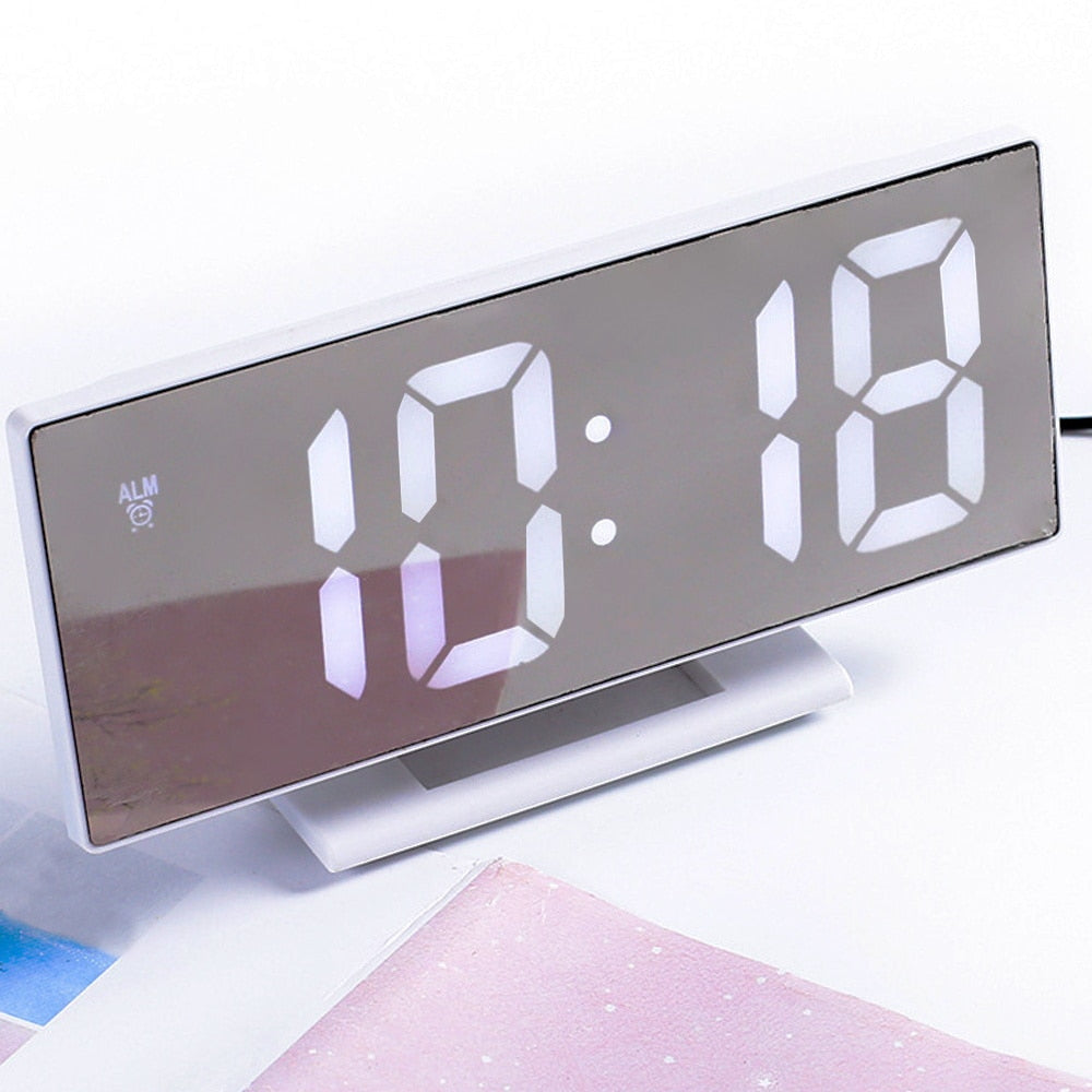 Digitaler Wecker LED-Spiegeluhr Großes LCD-Display