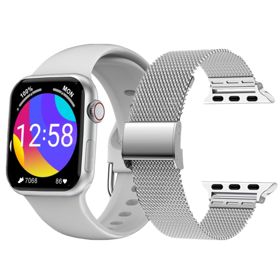 2022 1,9" Sport Smartwatch Männer Bluetooth Anruf Benutzerdefiniertes Zifferblatt NFC Frauen Fitness Smartwatch Pk DT7 W37 W27 Pro Smartwatch Serie 7