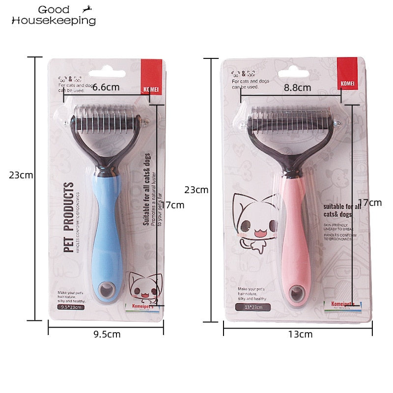 Haustiere Fell Knotenschneider Hund Grooming, Schuppenbildung Tools Haustier Haarentfernung, Kamm Bürste Doppelseitige Haustier Produkte