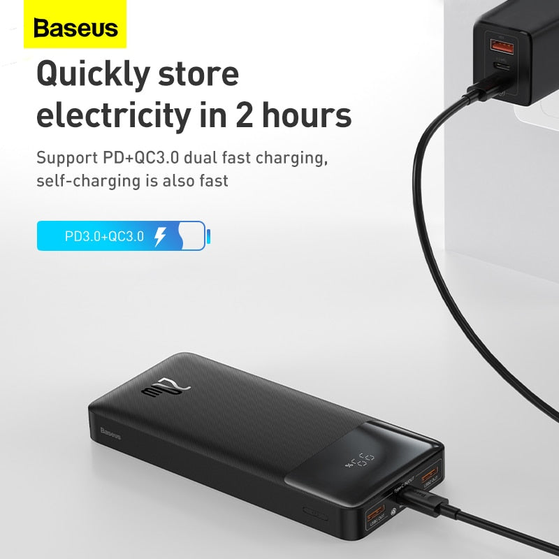 Baseus Power Bank 20000 mAh Tragbares Ladegerät Powerbank 10000 mAh, Externer Akku PD 20 W Schnellladung für iPhone, Xiaomi ...