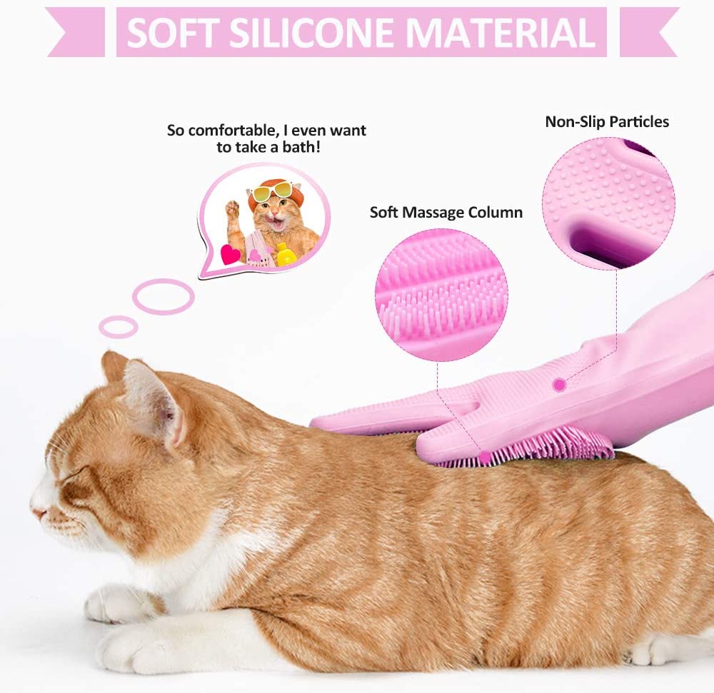 Magic Pet Grooming Handschuhe aus Silikon Spülhandschuhe für Haushalt, Auto, Gummi Küche für Reinigungswerkzeug