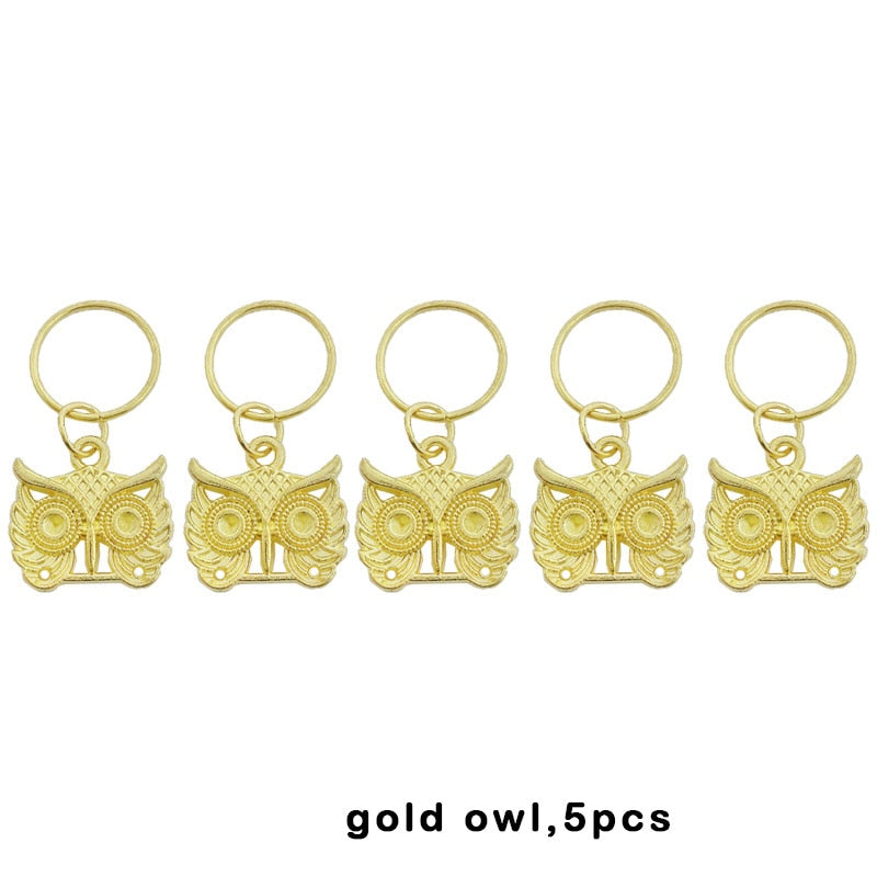 50Pcs/lot Mix Color Charms Hair Braid Dread Dreadlock Beads Clips Cuffs Rings Jewelry Dreadlock Clasps Accessories Hair Rings