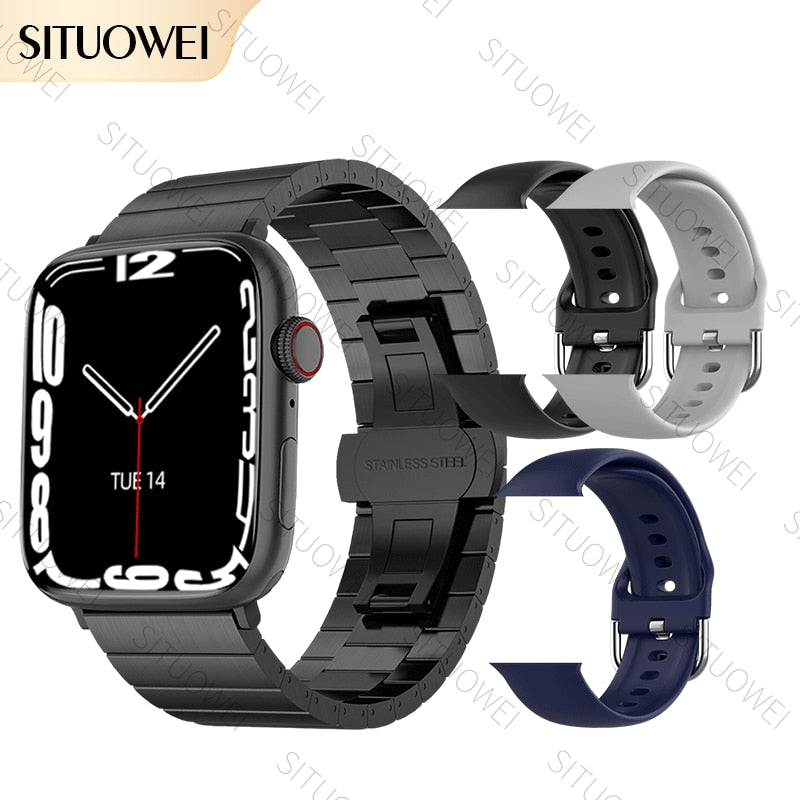 2022 NFC Smart Watch Männer Frauen Smartwatch Tür Zugang Unlock benutzerdefinierte Watch Face, Bluetooth Call Wireless Charging Fitness-Armband