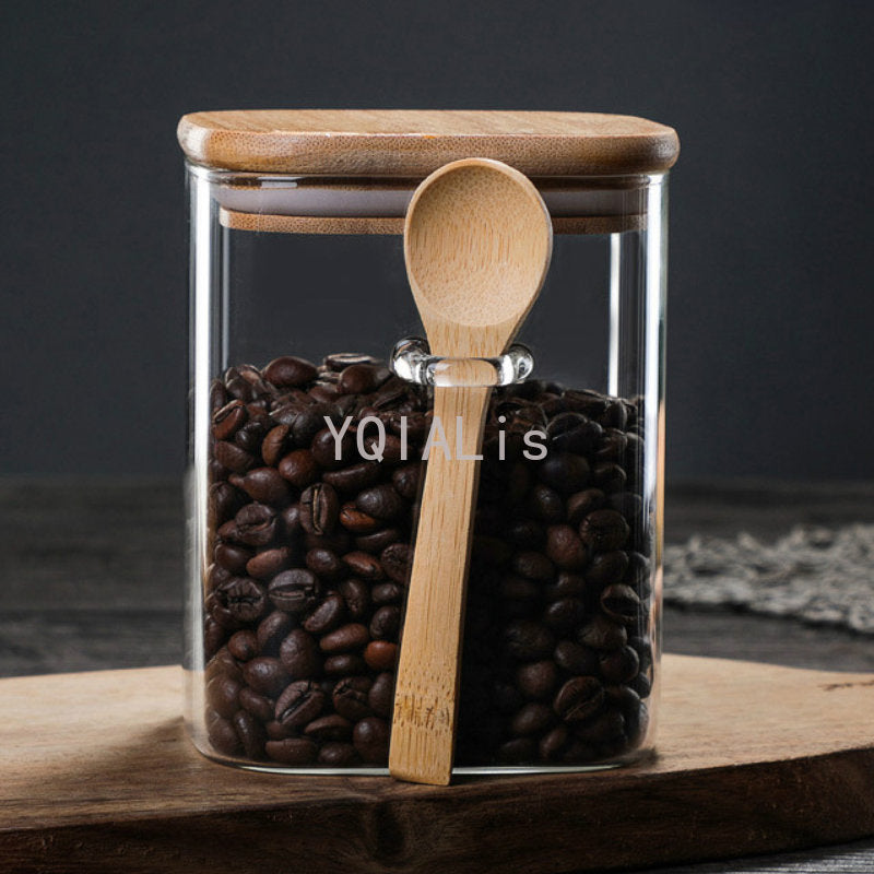 800–1200 ml versiegeltes Glas, Vorratsbehälter für Gewürz, Teebox oder Kaffeebohnen
