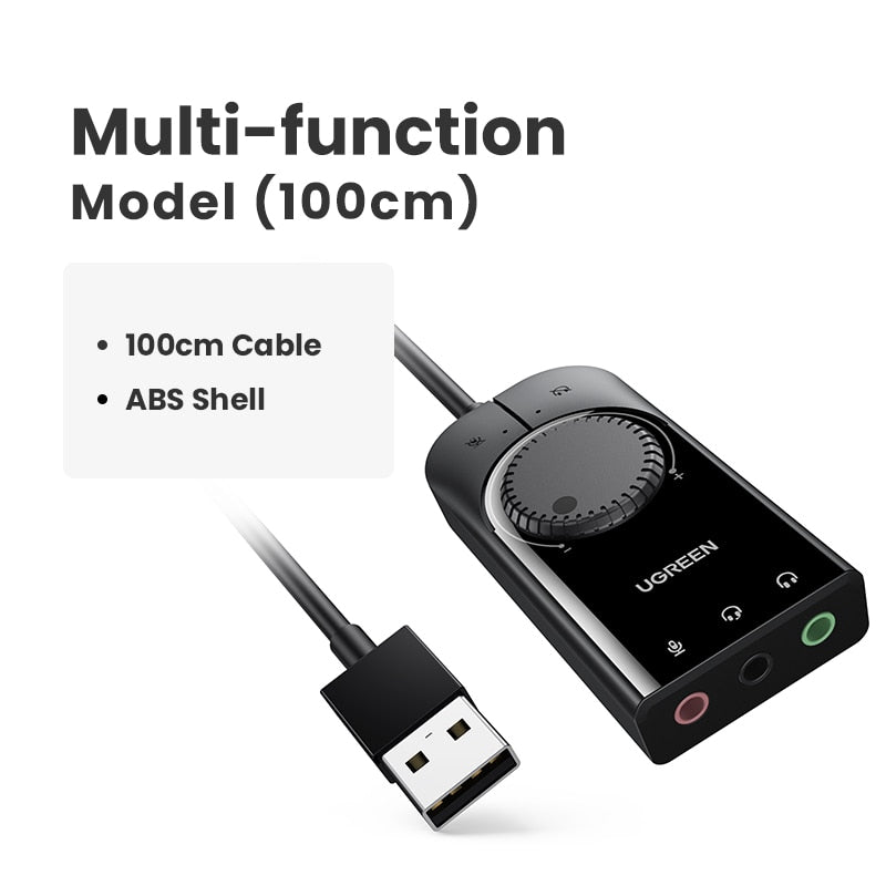 Soundkarte USB Audio Interface Externes 3,5 mm Mikrofon Audio, Adapter Soundkarte für PC Laptop PS4, PS5