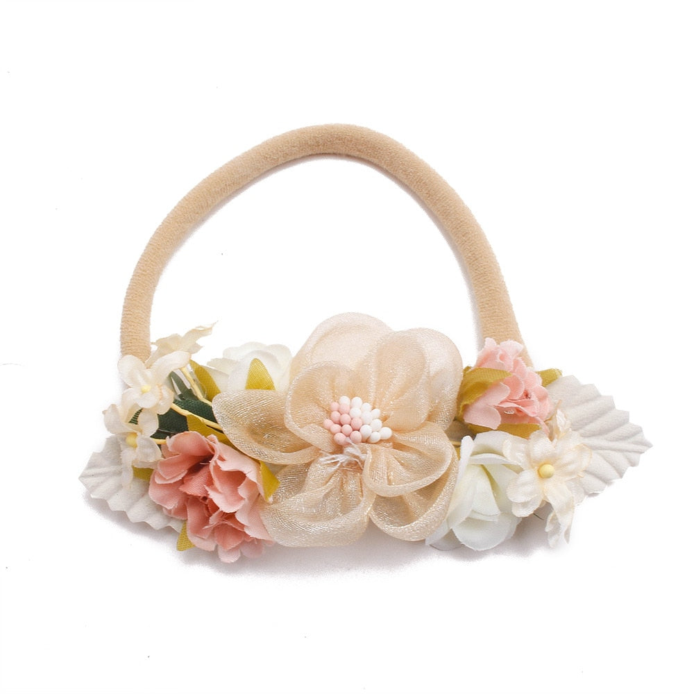 Baby Mädchen Stirnband Nettes Baby elastisches Haarband Neugeborenen Kopf Blume, Kleinkind Stirnband, Kopfbedeckung Kinder Zubehör