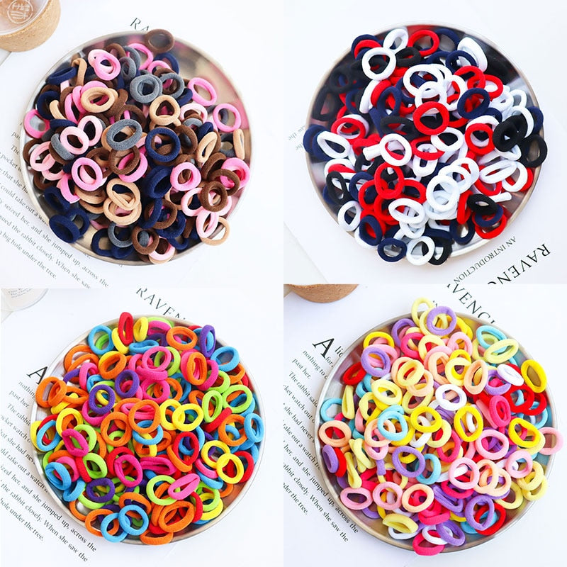 50/100pcs Kinder elastische Haarbänder, Baby Haar Zubehör
