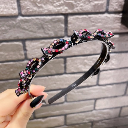 Mode Perle Nicht-Slip Strass elastische Haarbänder, Haarzubehör, Kopfschmuck