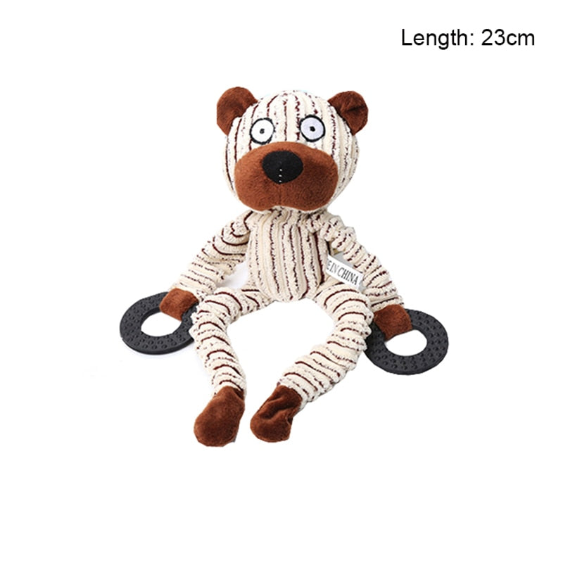 Fun Pet Toy Eselform Cord Kauspielzeug für Hunde Welpen Quietscher quietschende Plüschknochen Backenzahn, Hundespielzeug, Haustiertraining & Hundezubehör